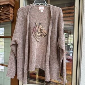 Elegant Beige Open-Front Cardigan